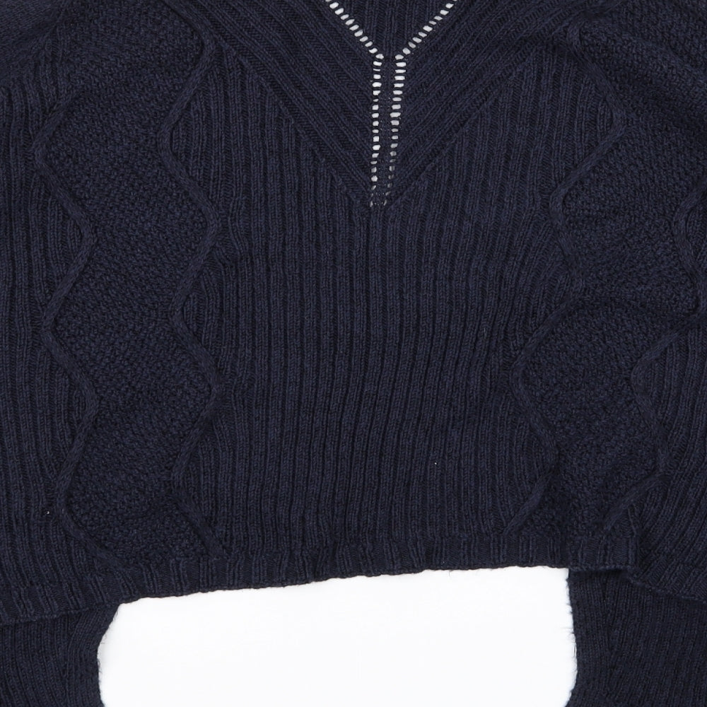 PREUNA Womens Blue  Corduroy Cardigan Jumper Size 12  - V