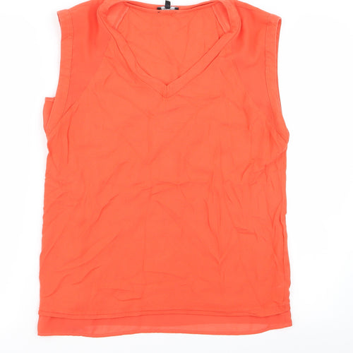 Warehouse Womens Orange   Basic Blouse Size 10