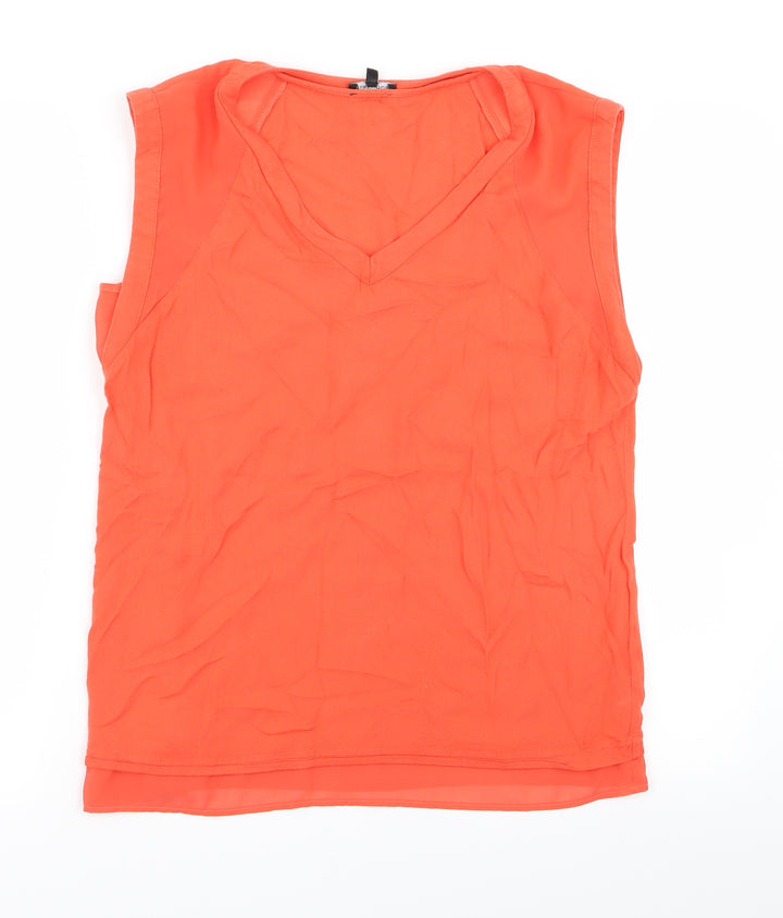 Warehouse Womens Orange   Basic Blouse Size 10