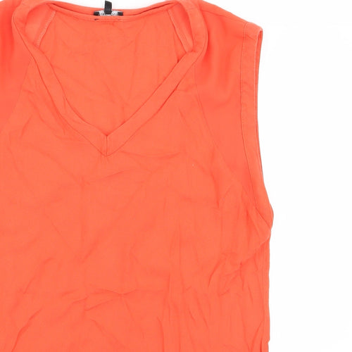 Warehouse Womens Orange   Basic Blouse Size 10