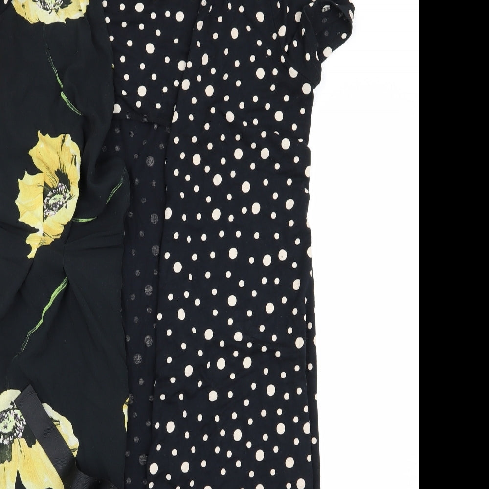 NEXT Womens Black Floral  Cardigan Jumper Size 10