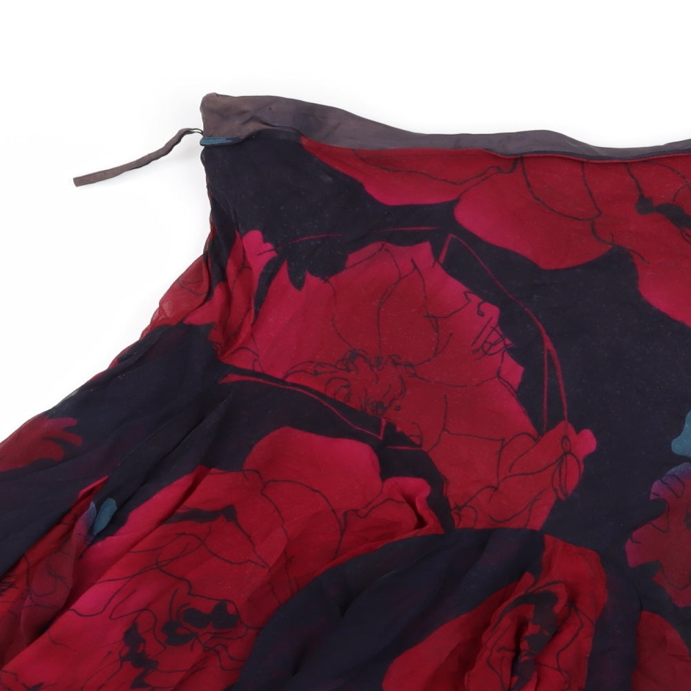 Fenn Wright Manson Womens Black Floral  A-Line  Size 12