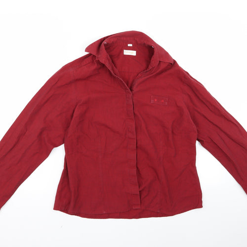 wensun Womens Red   Basic Button-Up Size 16