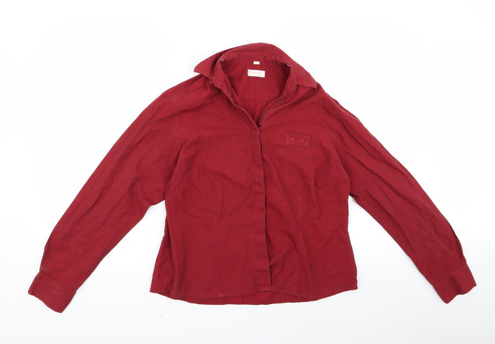 wensun Womens Red Basic Button-Up Size 16