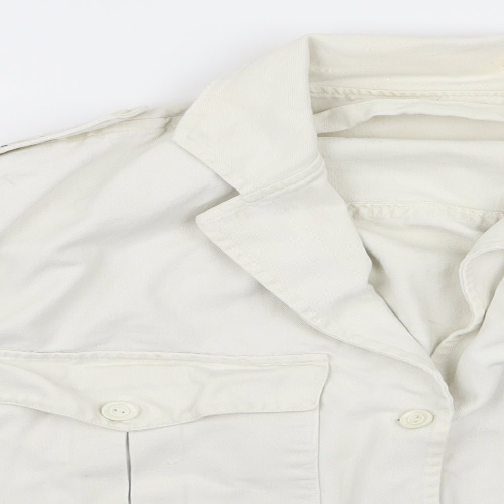 Preworn Mens White   Biker Jacket Size XL