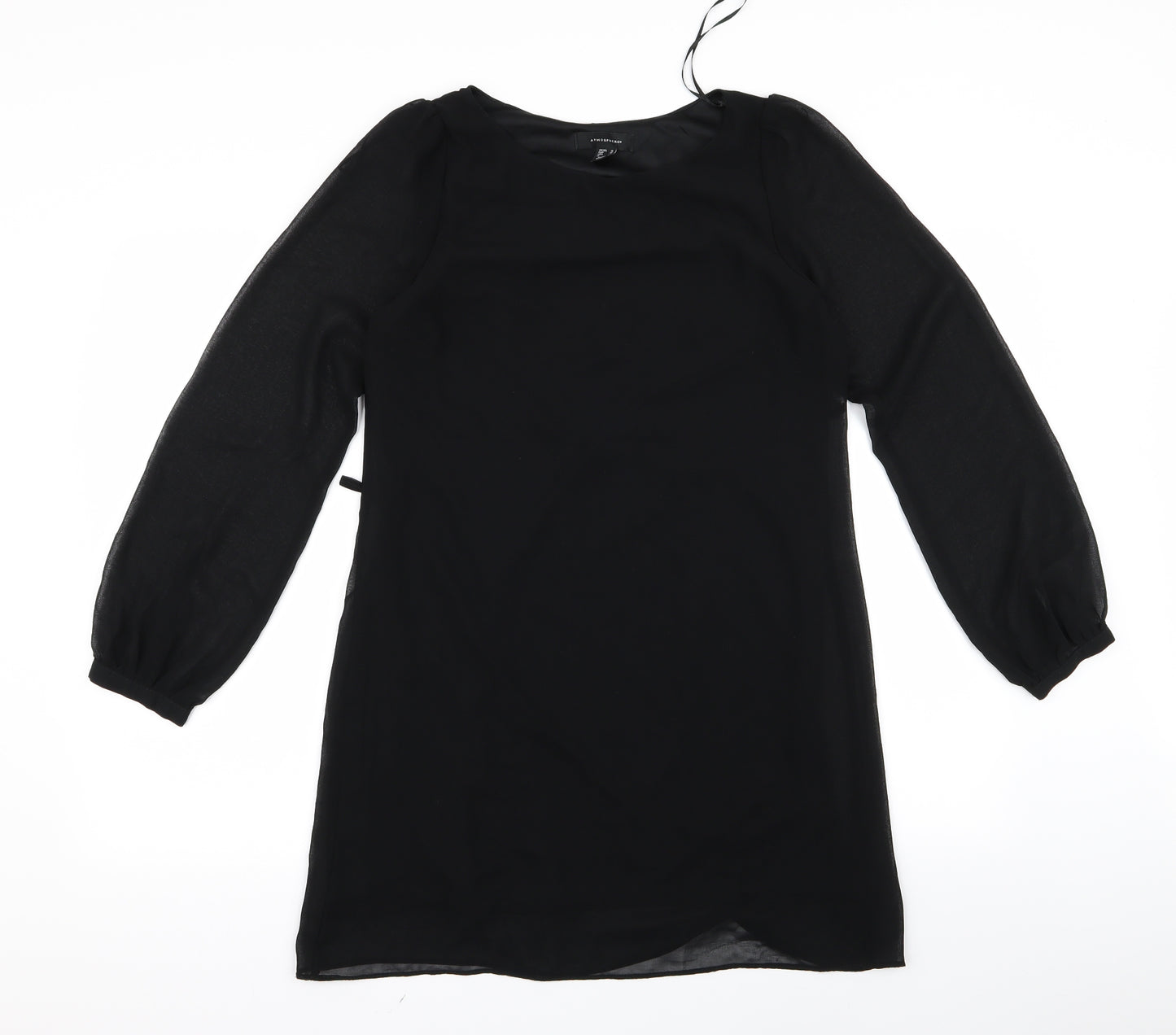 Atmosphere Womens Black  Rayon Shirt Dress  Size 10