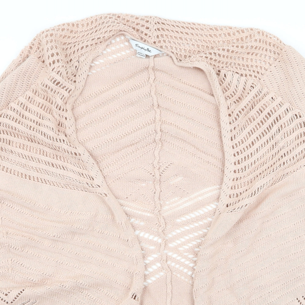 Simply Be Womens Pink   Cardigan Jumper Size L