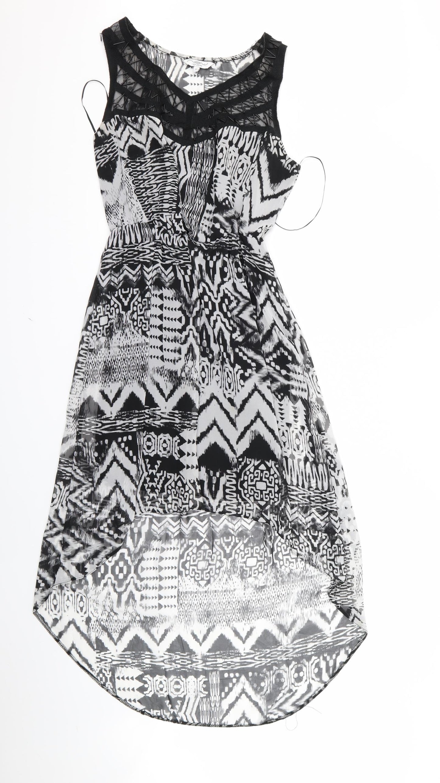 New Look Womens Black Paisley  Fit & Flare  Size L