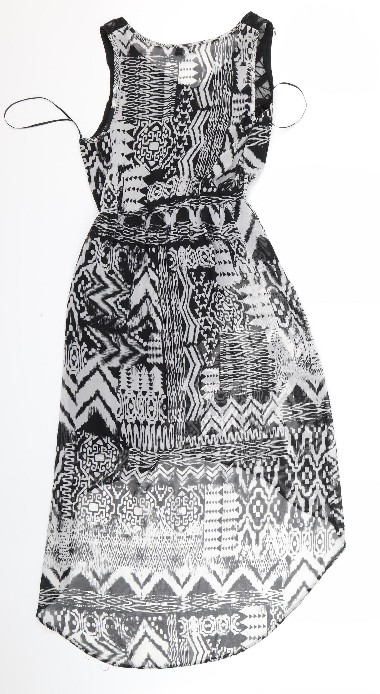 New Look Womens Black Paisley  Fit & Flare  Size L