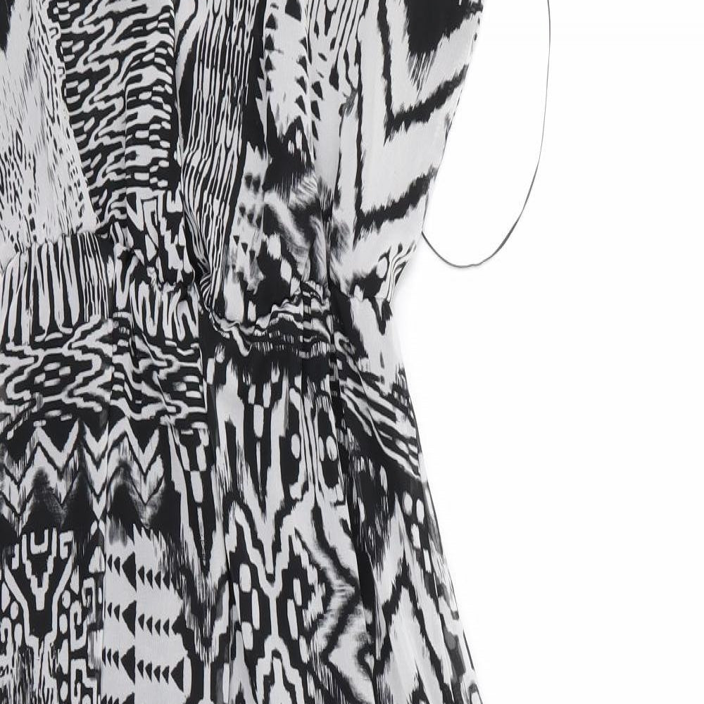 New Look Womens Black Paisley  Fit & Flare  Size L