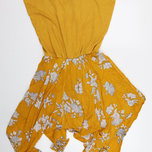 Select Womens Orange Floral  Fit & Flare  Size 10