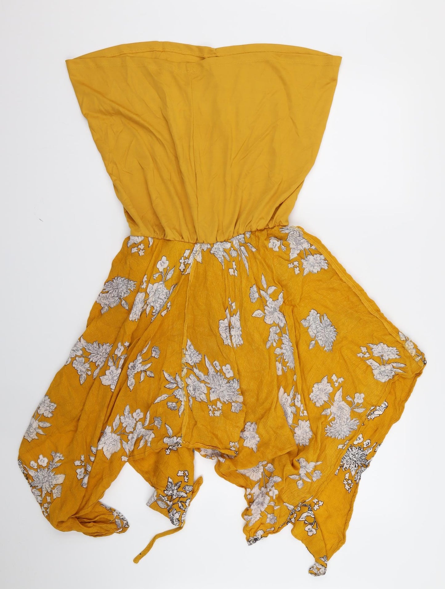 Select Womens Orange Floral  Fit & Flare  Size 10