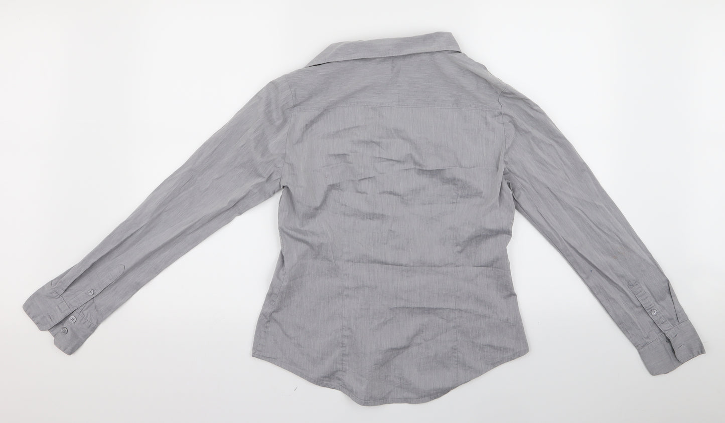 H&M Womens Grey   Basic Button-Up Size 10