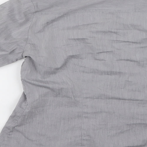 H&M Womens Grey   Basic Button-Up Size 10