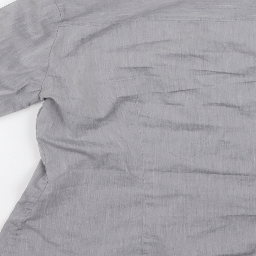 H&M Womens Grey   Basic Button-Up Size 10