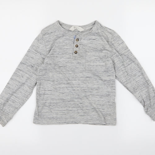 H&M Boys Grey Striped  Basic T-Shirt Size 4 Years