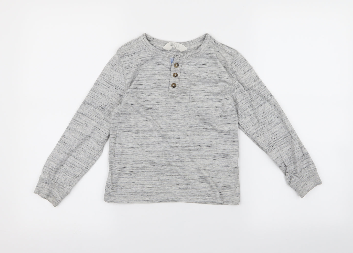 H&M Boys Grey Striped  Basic T-Shirt Size 4 Years
