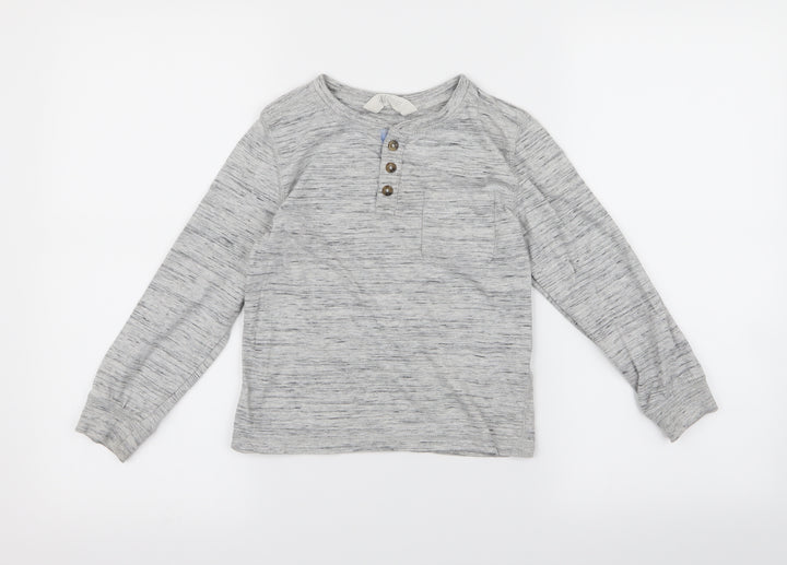 H&M Boys Grey Striped  Basic T-Shirt Size 4 Years