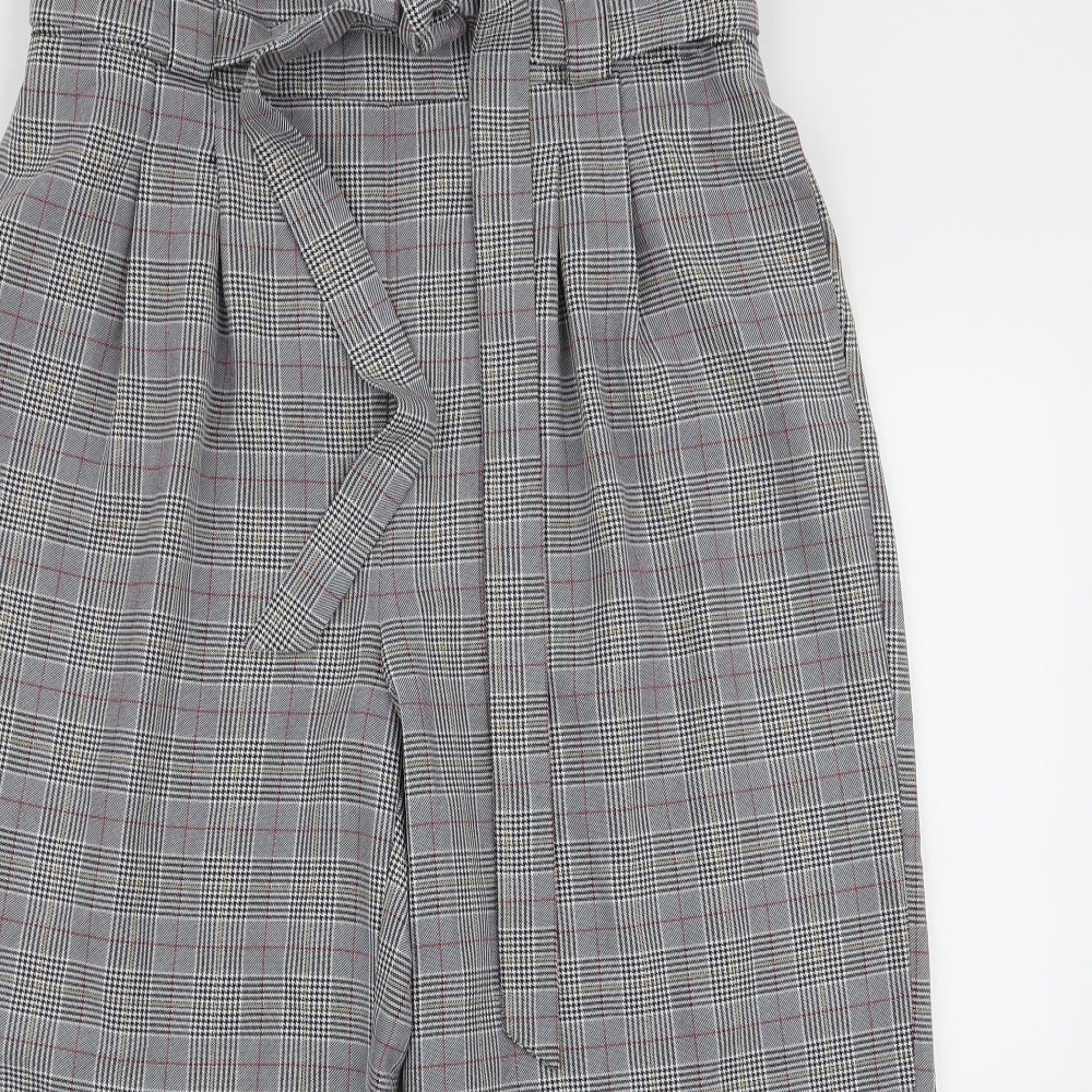 George Womens Grey Striped Rayon Trousers  Size 14 L20 in