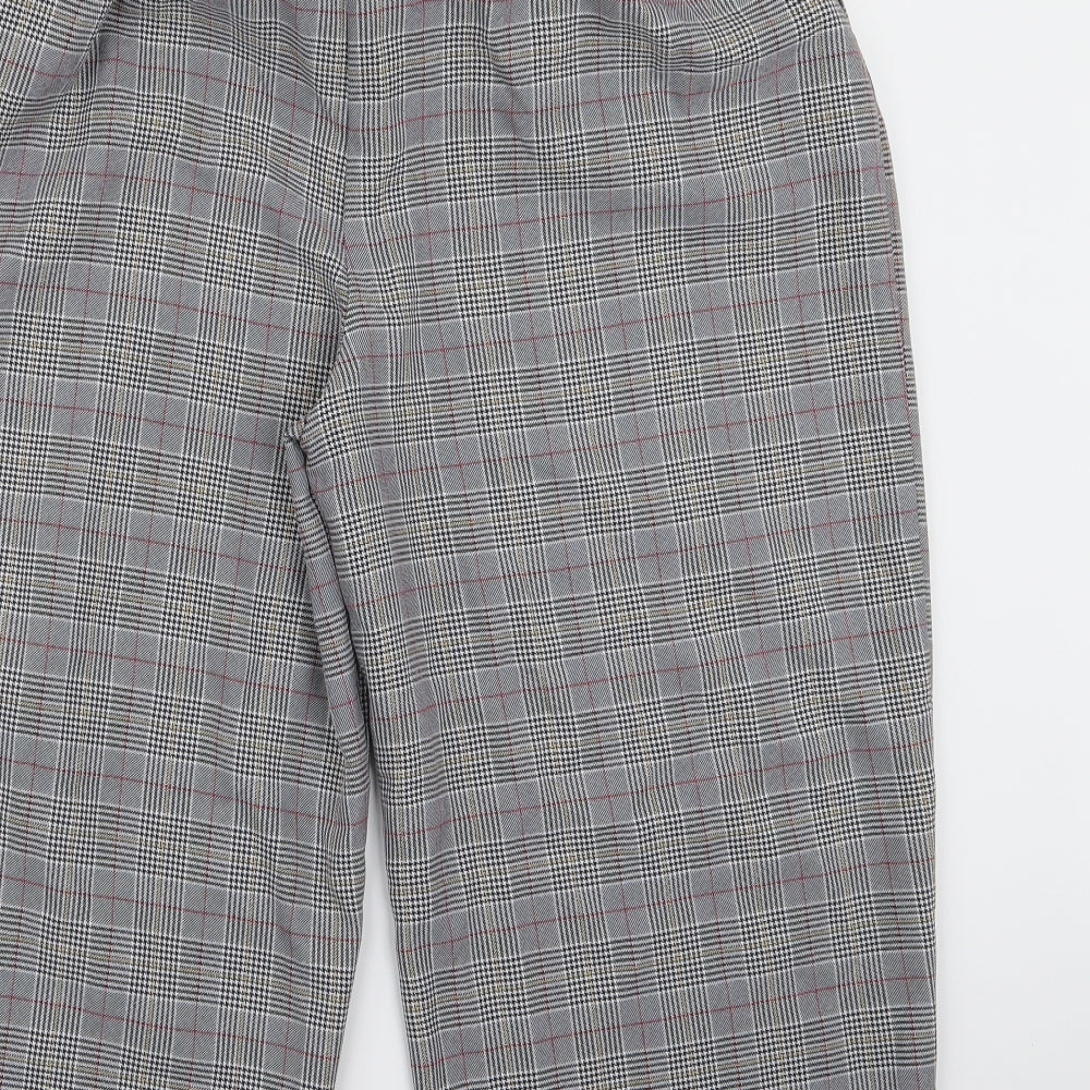 George Womens Grey Striped Rayon Trousers  Size 14 L20 in
