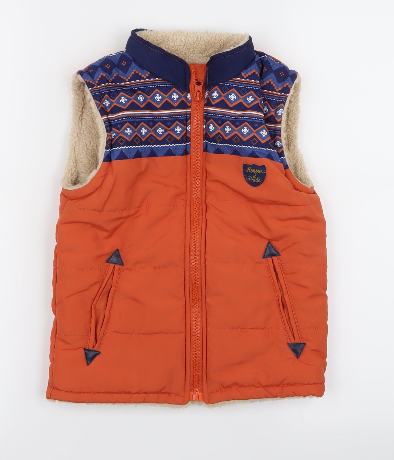 Preworn Boys Blue   Gilet Coat Size 5 Years