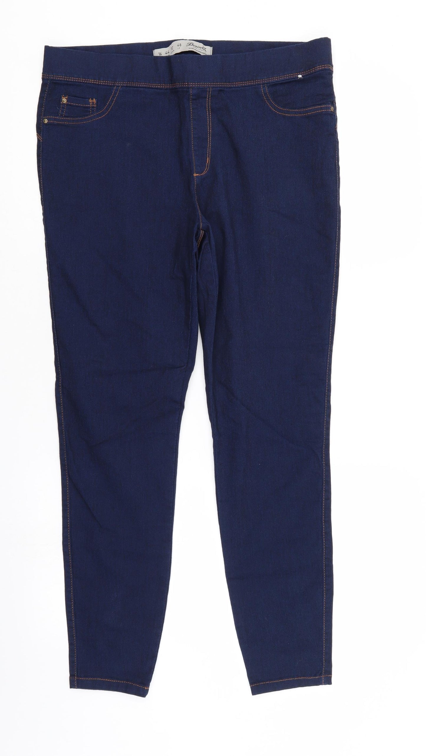 Denim & Co. Womens Blue  Denim Jegging Jeans Size 16 L27 in