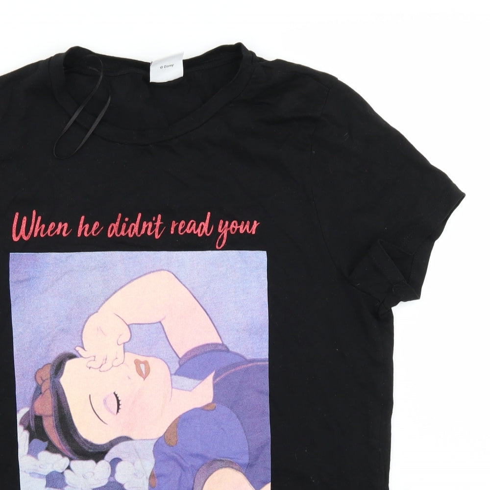 Disney Womens Black   Basic T-Shirt Size 14  - SLEEPING BEAUTY