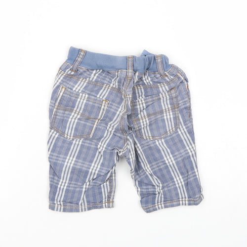 H&M Boys Blue Check  Cropped Trousers Size 12-18 Months  - Shorts