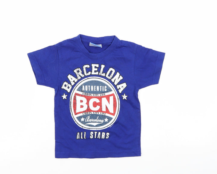 safon Boys Blue Basic T-Shirt Size 2 Years