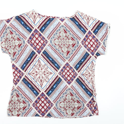 Hostar Womens Multicoloured Paisley  Basic Blouse Size M