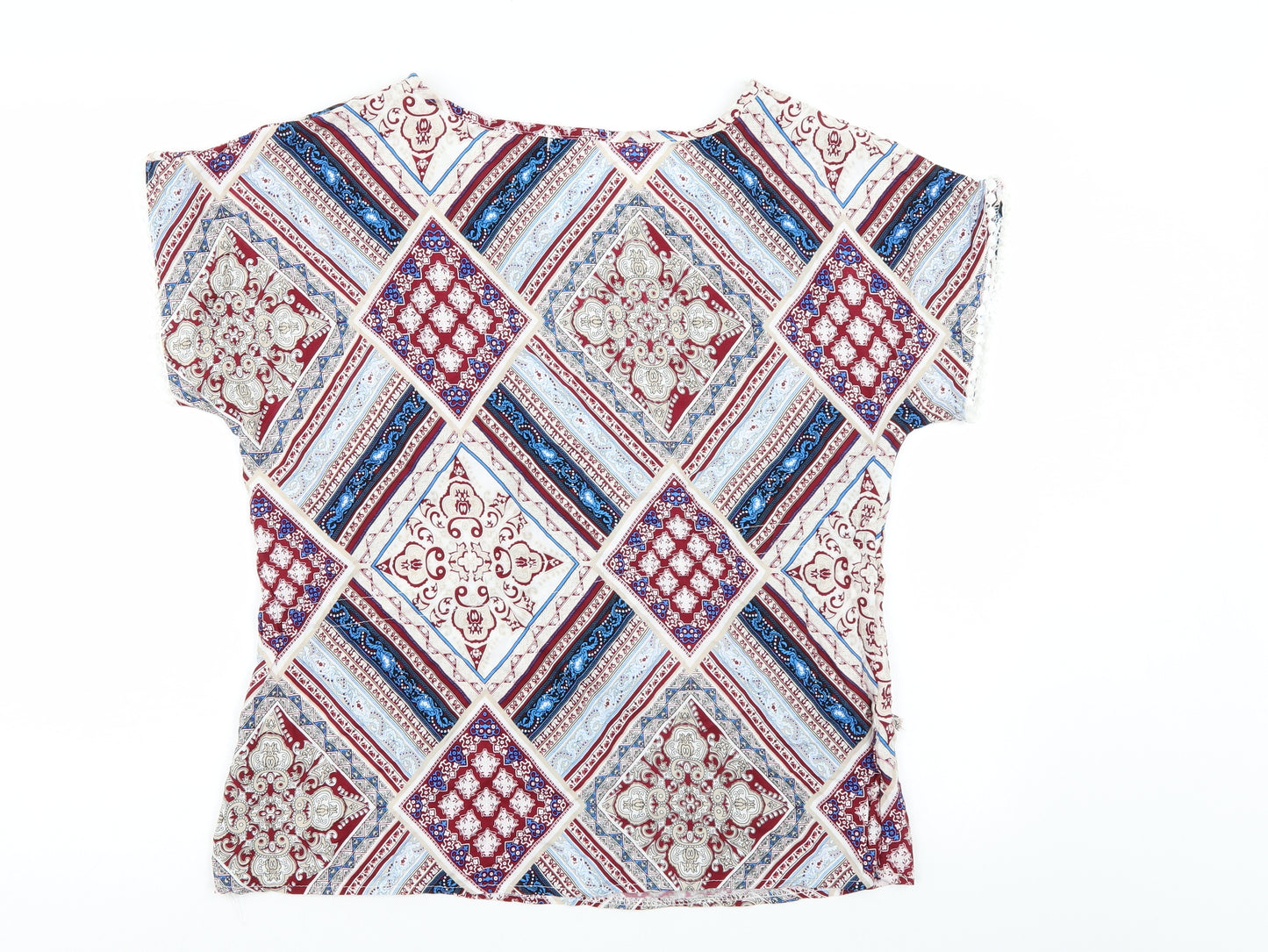 Hostar Womens Multicoloured Paisley  Basic Blouse Size M