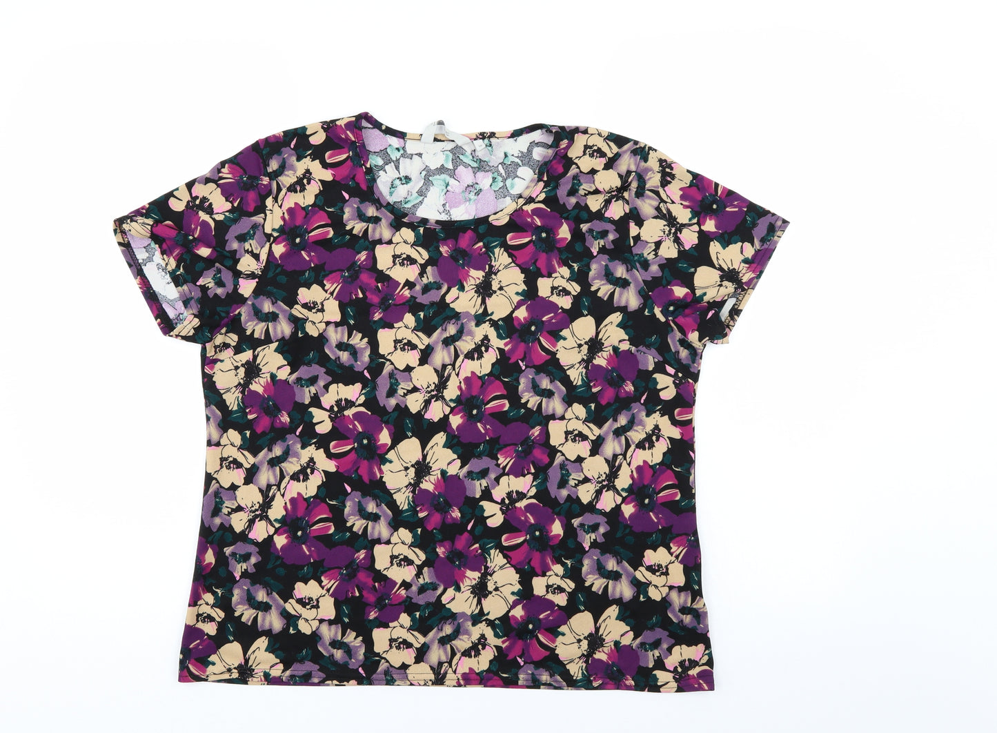 Peacocks Womens Multicoloured Floral  Basic Blouse Size 10