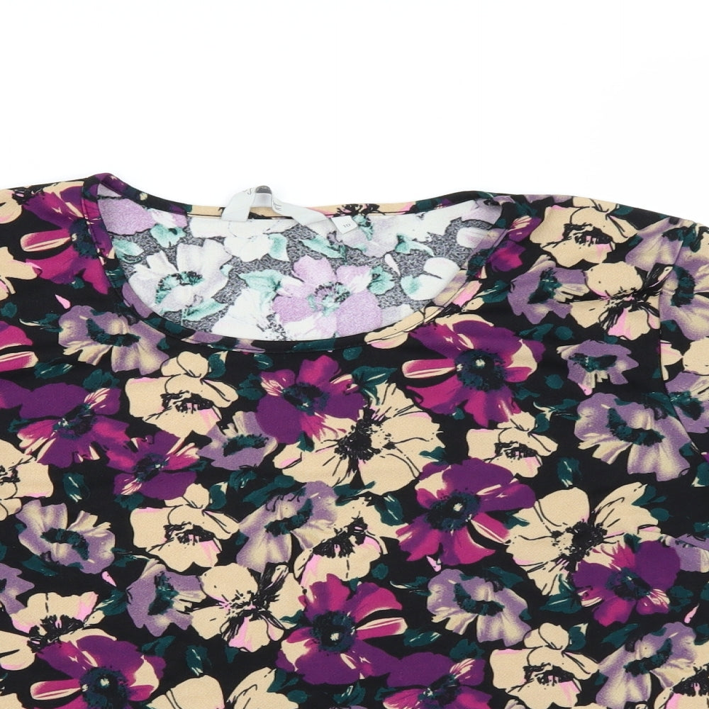 Peacocks Womens Multicoloured Floral  Basic Blouse Size 10