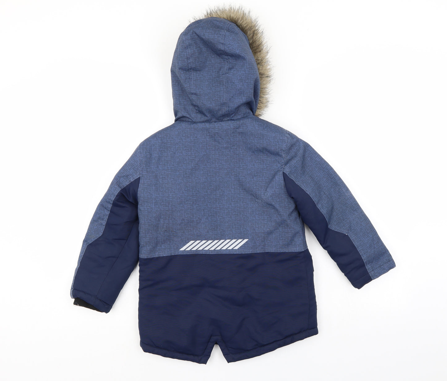 Primark Boys Blue   Parka Coat Size 5-6 Years