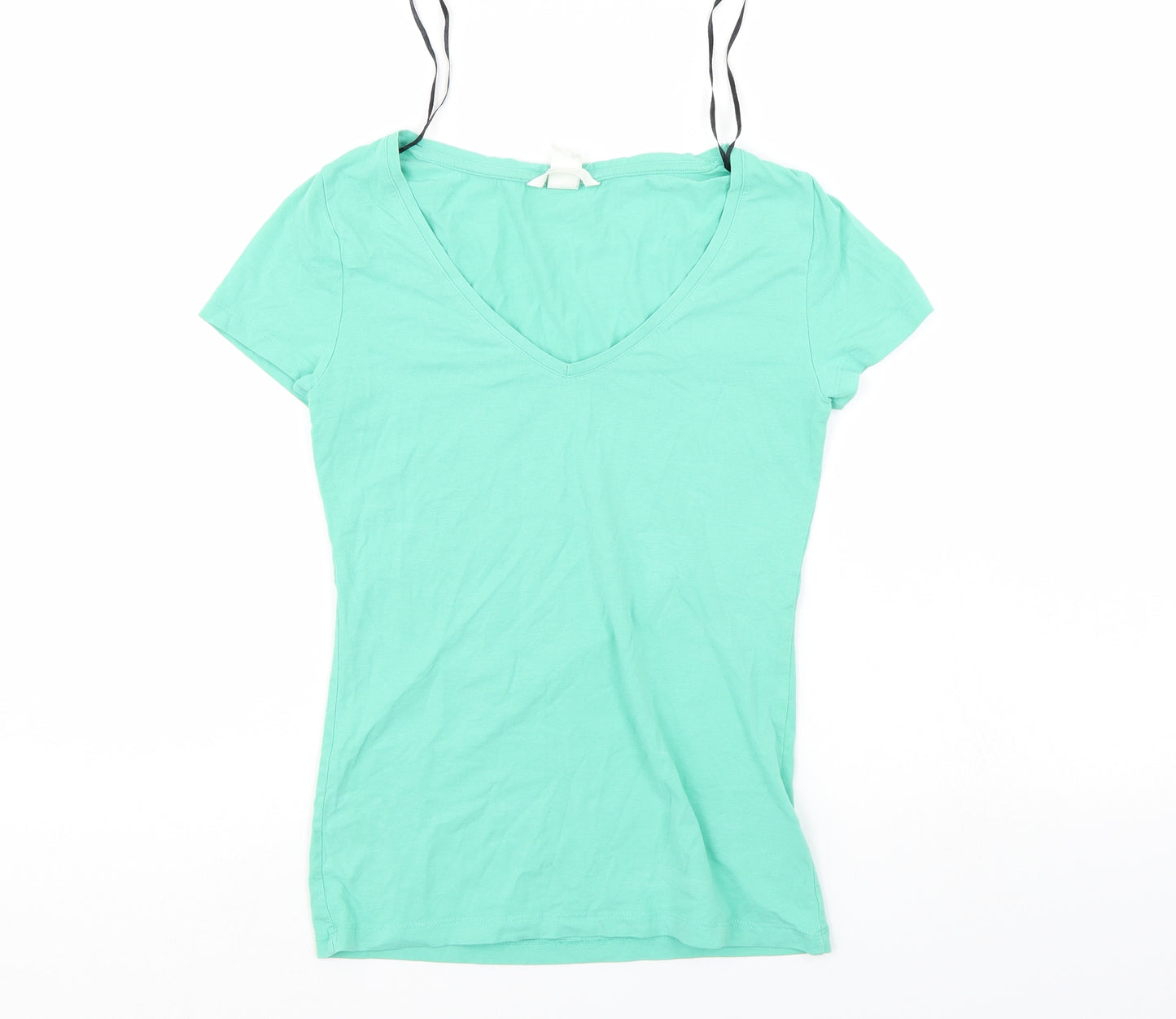 H&M Womens Green   Basic T-Shirt Size S