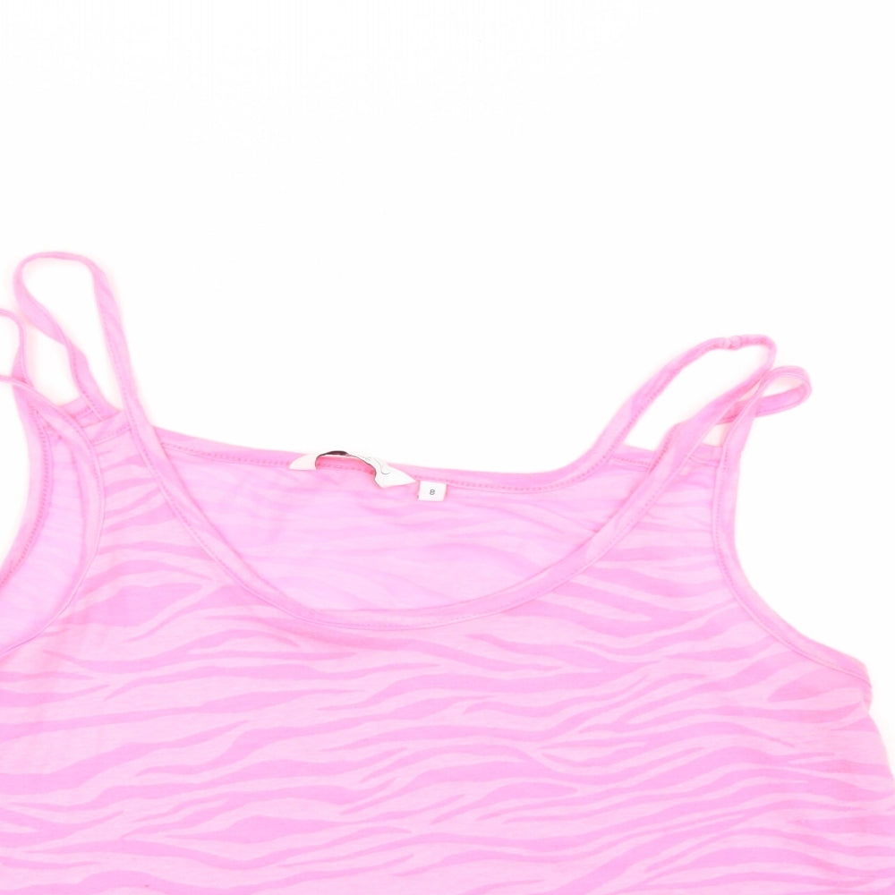 New Look Womens Pink   Basic Tank Size 8  - cropped