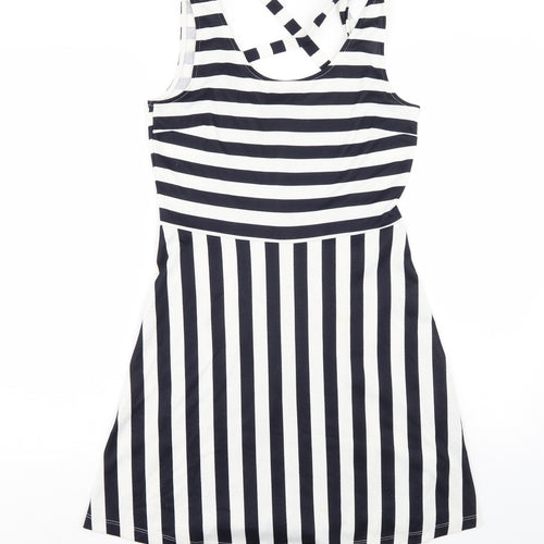 H&M Womens Blue Striped  Mini  Size S