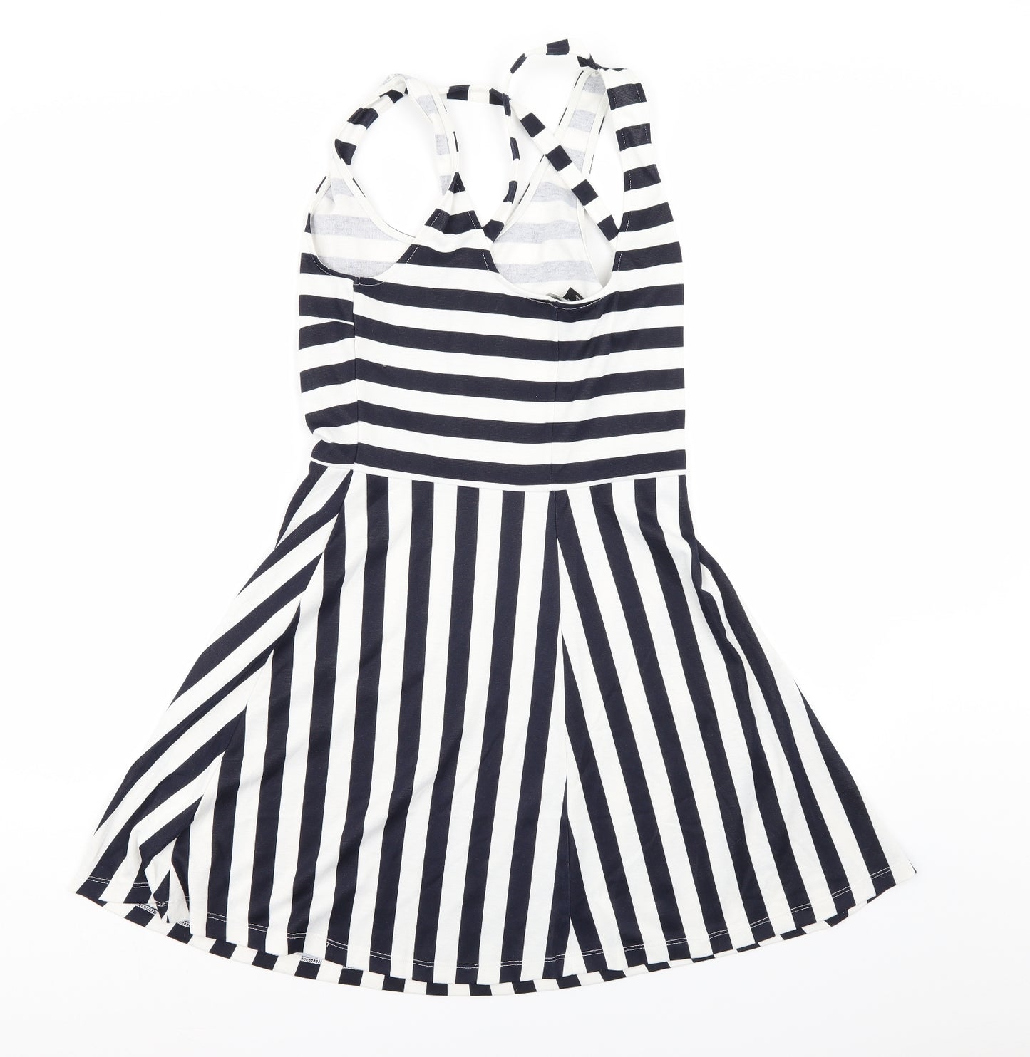 H&M Womens Blue Striped  Mini  Size S