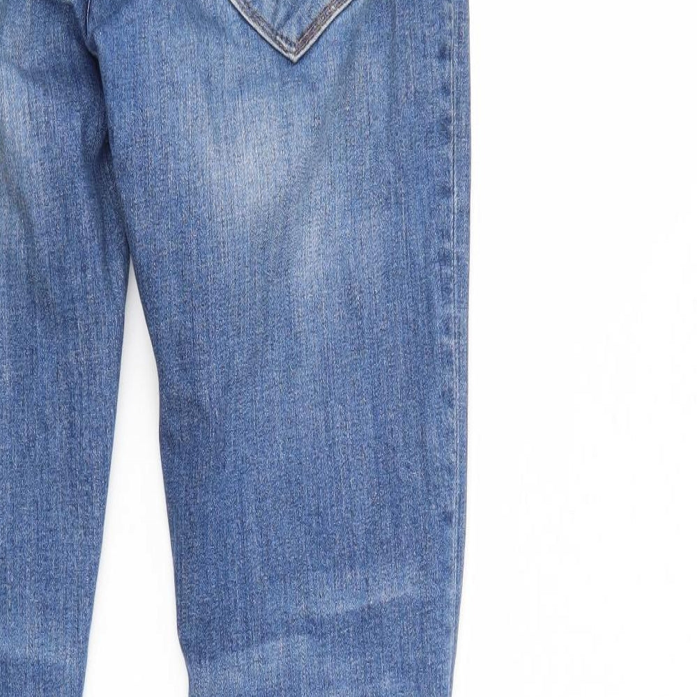 River Island Mens Blue  Denim Straight Jeans Size 28 L34 in
