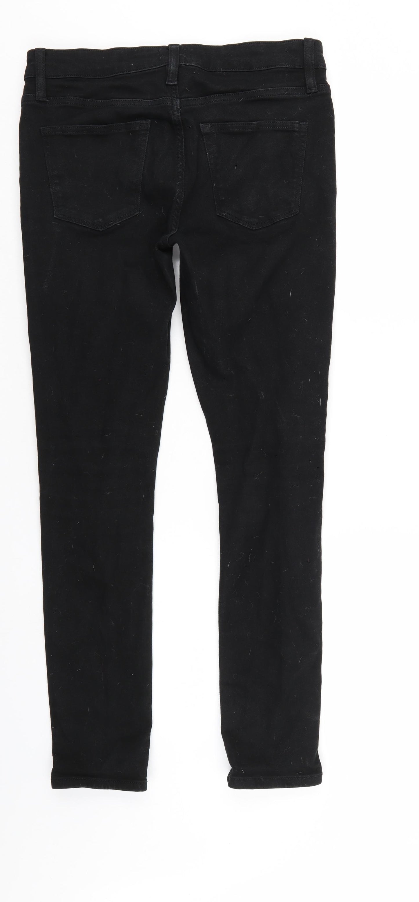 River Island Mens Black  Denim Straight Jeans Size 30 L32 in