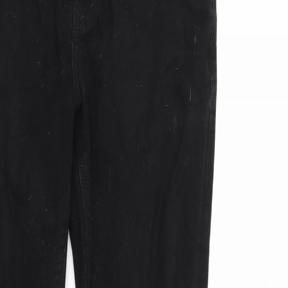 River Island Mens Black  Denim Straight Jeans Size 30 L32 in