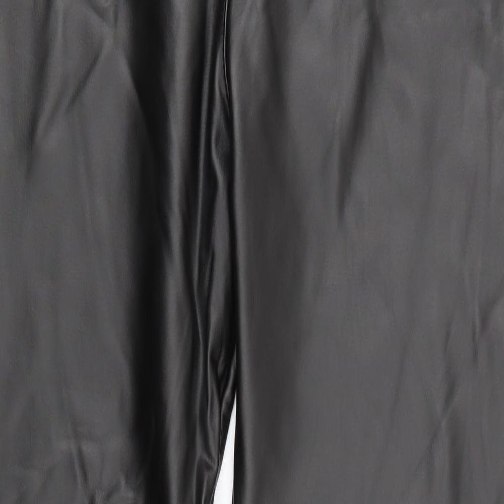 I SAW IT FIRST Womens Brown   Trousers  Size L L25 in - LEATHER LOOK