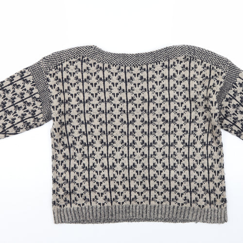 Indego Womens Multicoloured Geometric  Pullover Jumper Size 10