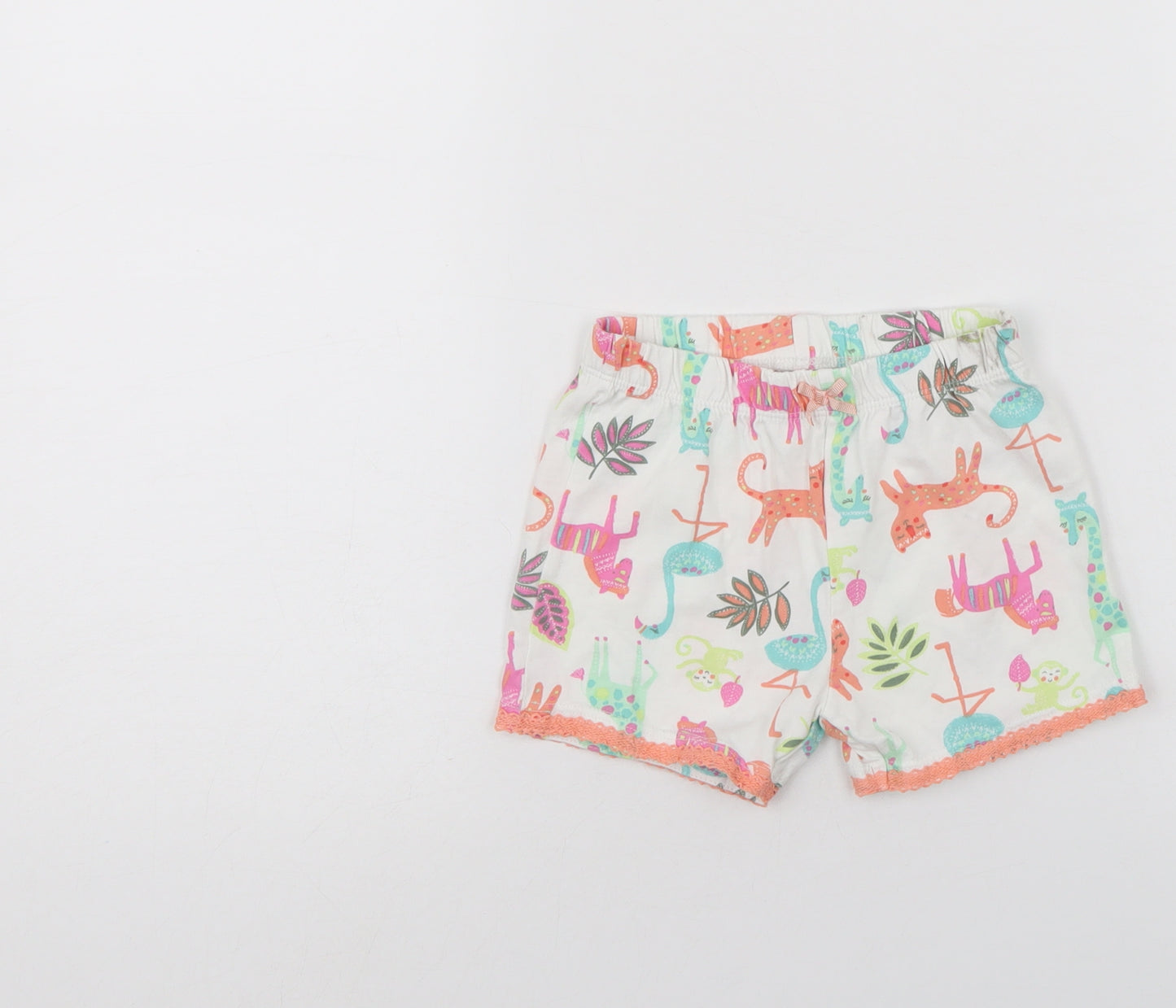 Nutmeg Baby Multicoloured Floral  Cropped Trousers Size 9-12 Months  - shorts