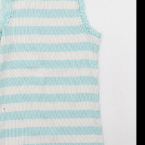 George Girls Blue Striped  Basic Tank Size 11-12 Years