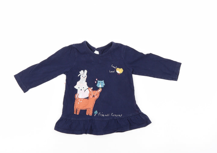 George Girls Blue   Pullover Jumper Size 6-9 Months