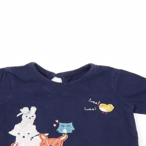 George Girls Blue   Pullover Jumper Size 6-9 Months