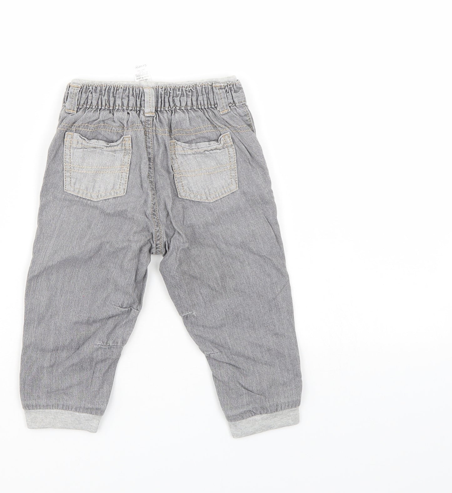 George Boys Grey   Cargo Jeans Size 12-18 Months