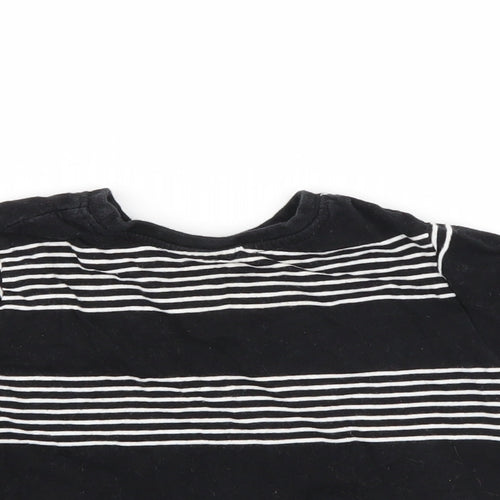 Rebel Boys Black Striped  Basic T-Shirt Size 18-24 Months