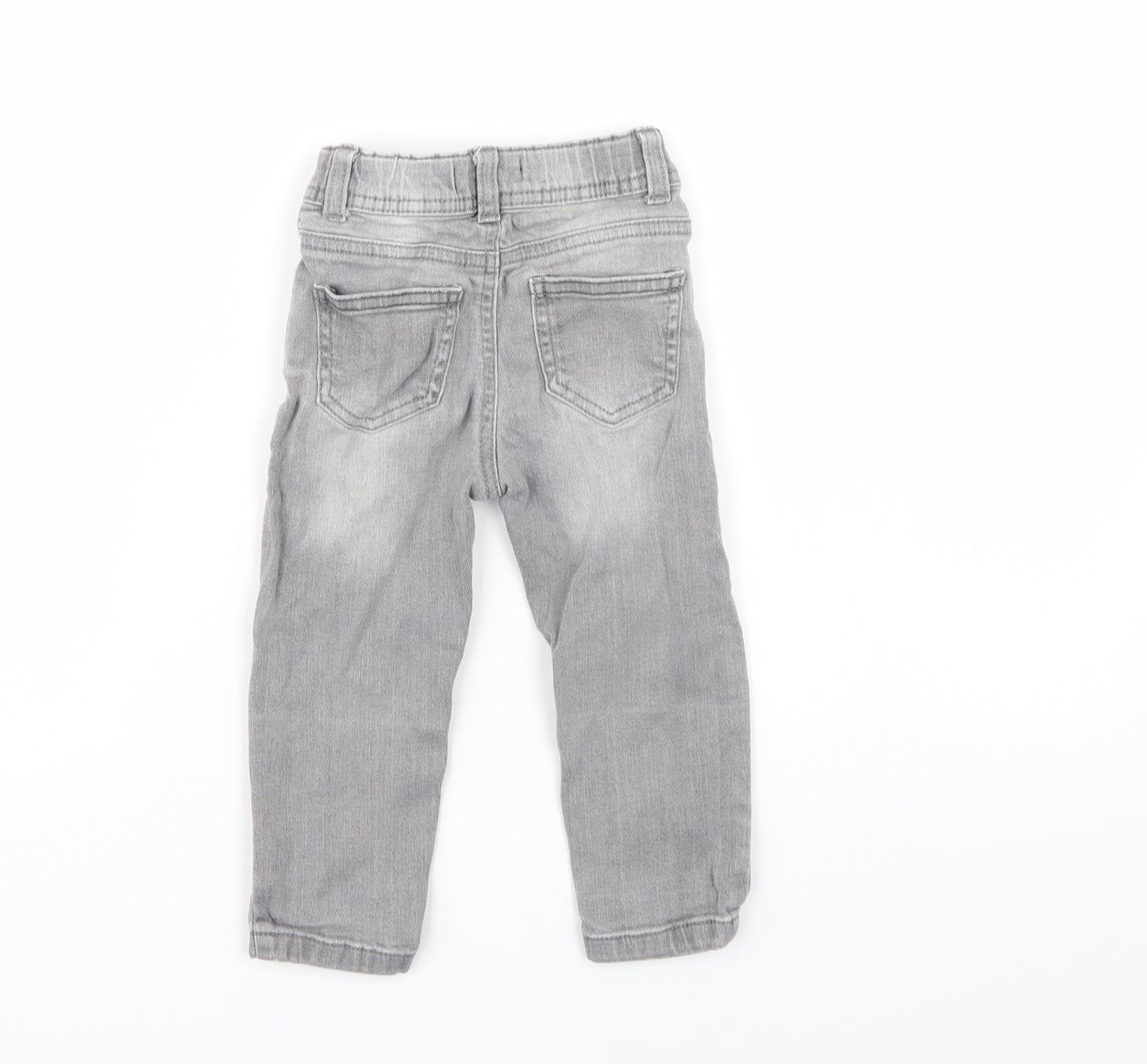 Preworn Boys Grey   Cargo Jeans Size 12-18 Months